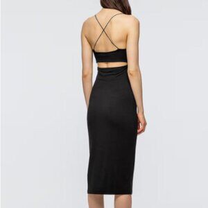 T by Alexander Wang Womens Strappy Cutout Dress Midi Sz XS